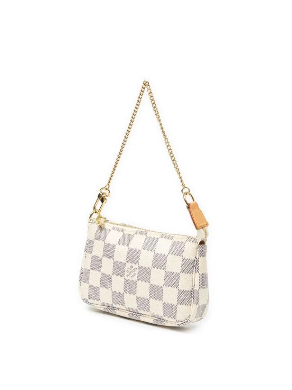 Louis Vuitton Mini Pochette Ivory Damier Azur Pouch